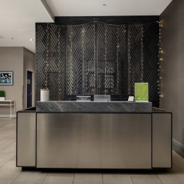 a leasing office front desk